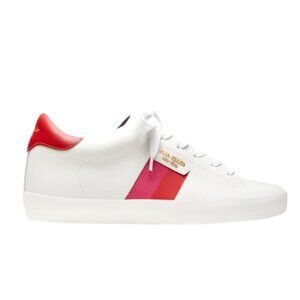 Kate Spade Flash Sneakers White with Red and Pink Accent Women Size 9B